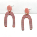 New stylish simple N style hawaiian polynesian acrylic earrings custom